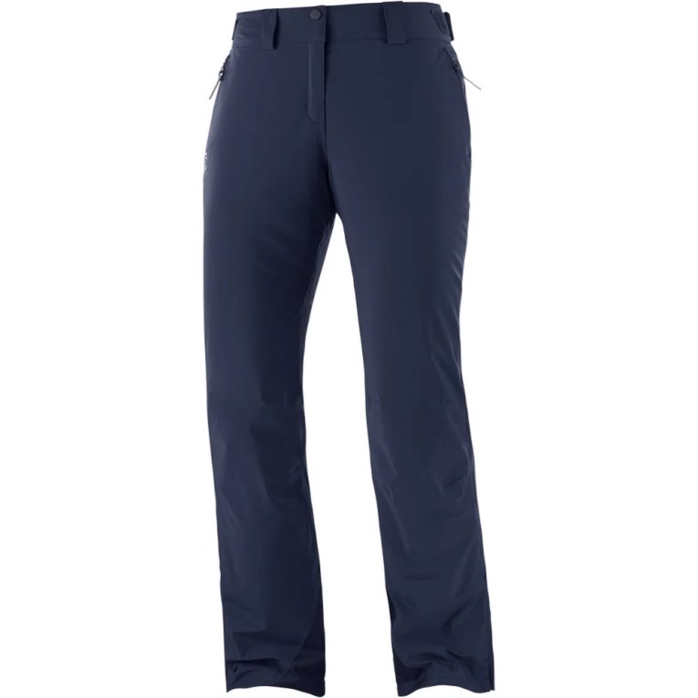 Navy Salomon The Brilliant Women's Ski Pants | IE ZW2194